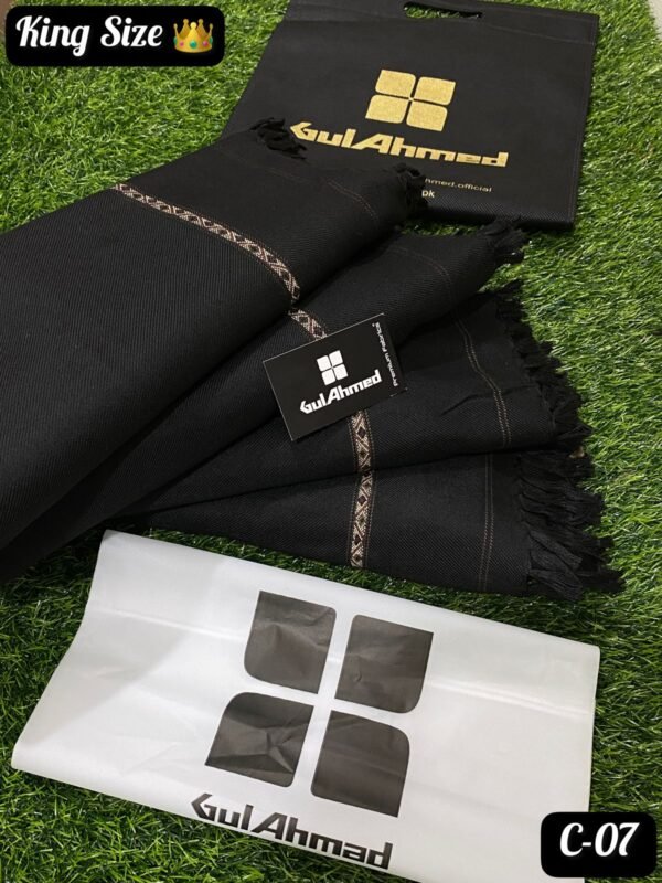 Wool Shawl | Pitch Black